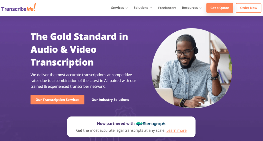 TranscribeMe website.