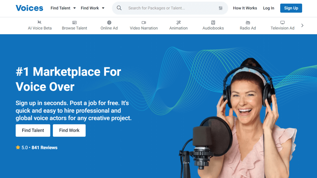 Voices.com website.